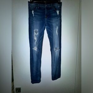 7 For All Mankind Distressed Skinny Jeans